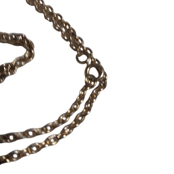 Vintage 1970s Turtle Chain Necklace 24" GROOVY GOLDTONE HIPPY Jointed - Picture 6 of 7